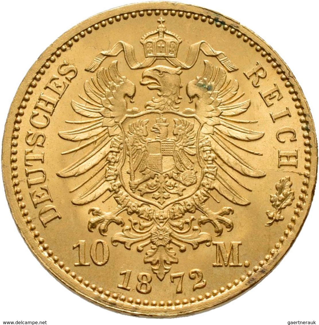 Preußen: Wilhelm I. 1861-1888: 10 Mark 1872 A, Jaeger 242, Gold 900/1000, 3,97 G, Winz. Kratzer, Vor - Goldmünzen