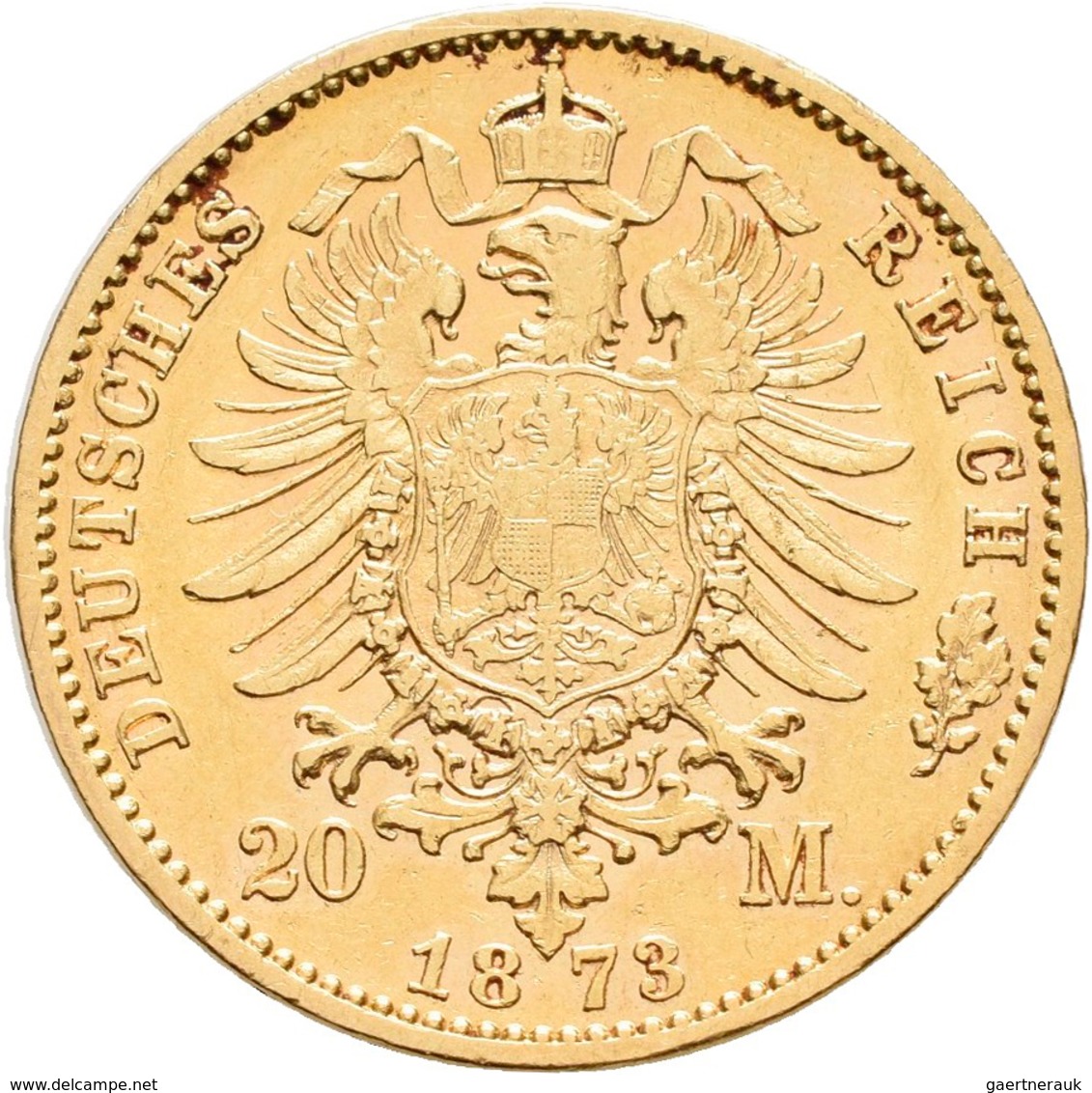 Preußen: Wilhelm I. 1861-1888: 20 Mark 1873 B, Jaeger 243, Gold 900/1000, 7,94 G, Kl. Kratzer, Winz. - Gouden Munten