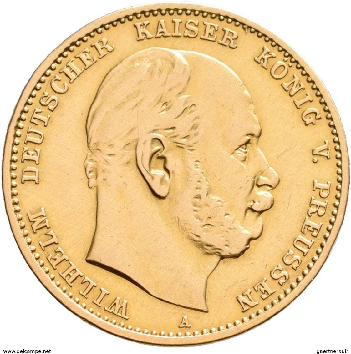 Preußen: Wilhelm I. 1861-1888: 10 Mark 1879 A, Jaeger 245, 3,92 G, Gold 900/1000, Sehr Schön-vorzügl - Gouden Munten