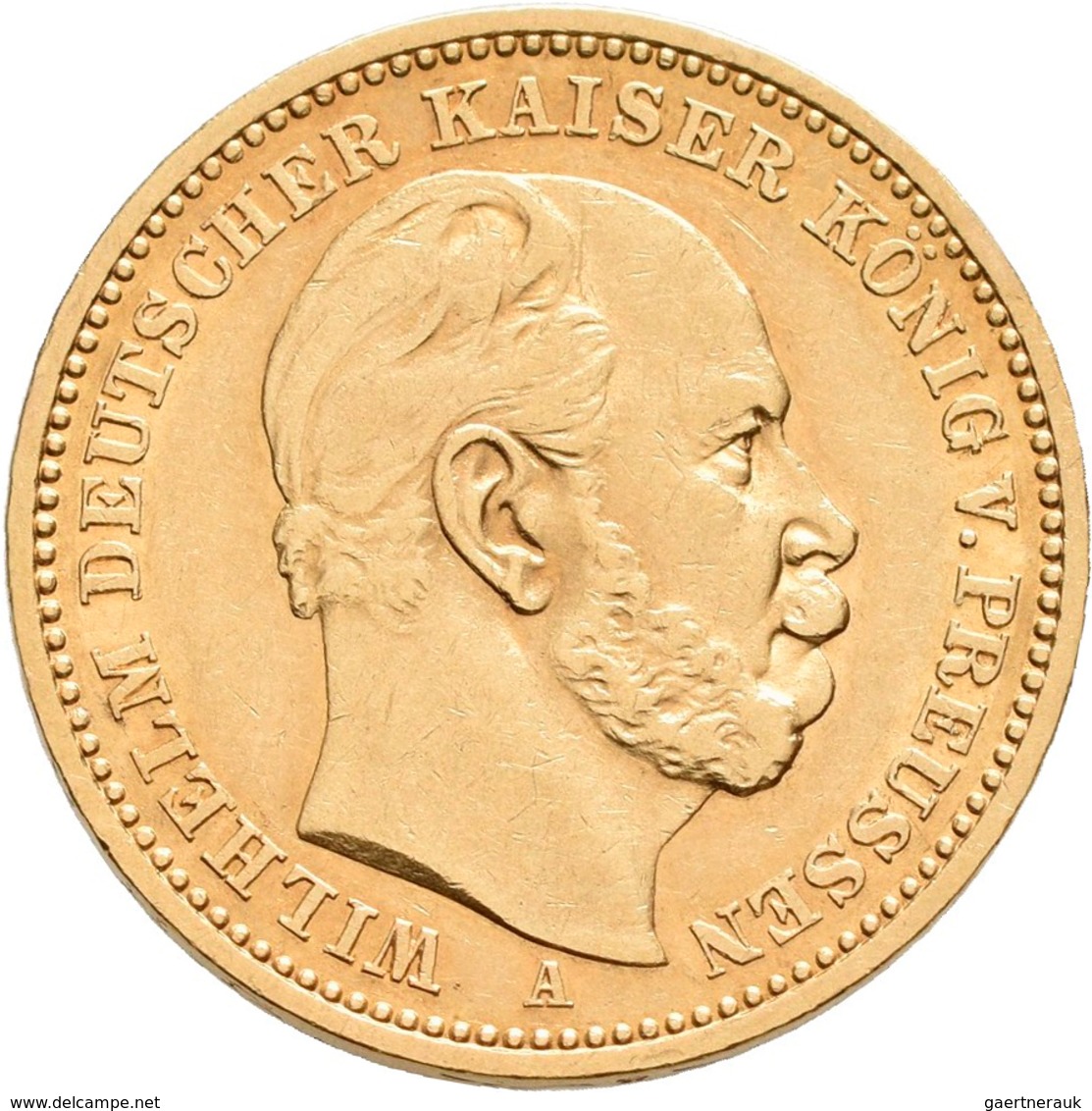 Preußen: Wilhelm I. 1861-1888: 20 Mark 1886 A, Jaeger 246, Gold 900/1000, 7,94 G, Min. Randfehler, S - Gouden Munten