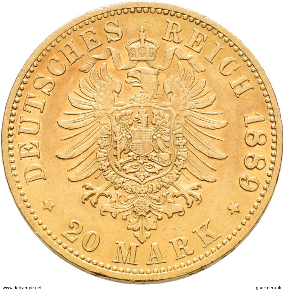 Preußen: Wilhelm II. 1888-1918: 20 Mark 1889 A, Jaeger 250, Gold 900/1000, 7,94 G, Kl. Kratzer, Sehr - Gouden Munten