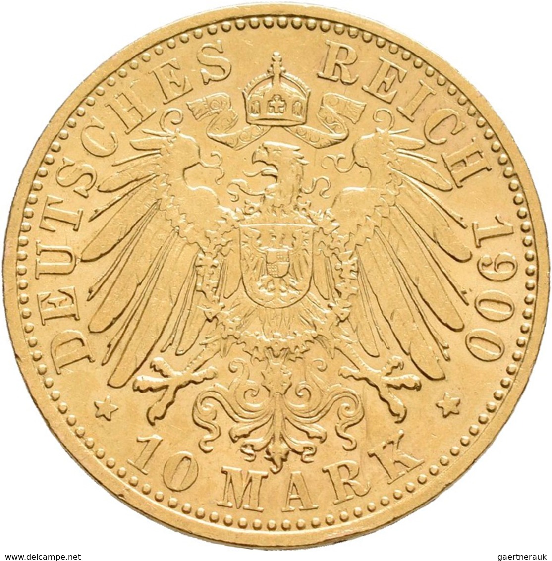 Preußen: Wilhelm II. 1888-1918: 10 Mark 1900 A, Jaeger 251, Gold 900/1000, 3,98 G, Sehr Schön-vorzüg - Goldmünzen