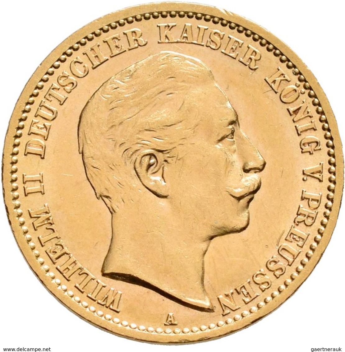 Preußen: Wilhelm II. 1888-1918: 10 Mark 1912 A, Jaeger 251, 3,98 G, Gold 900/1000, Winz. Kratzer, Fa - Pièces De Monnaie D'or
