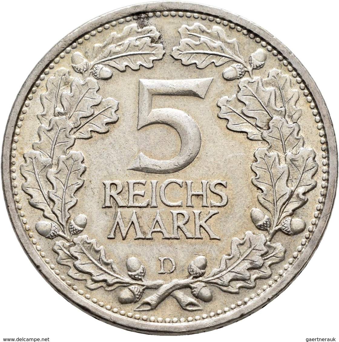 Weimarer Republik: Lot 2 Stück; 5 Reichsmark 1925 D Und 3 Reichsmark 1925 A, Rheinlande, Jaeger 321, - Autres & Non Classés