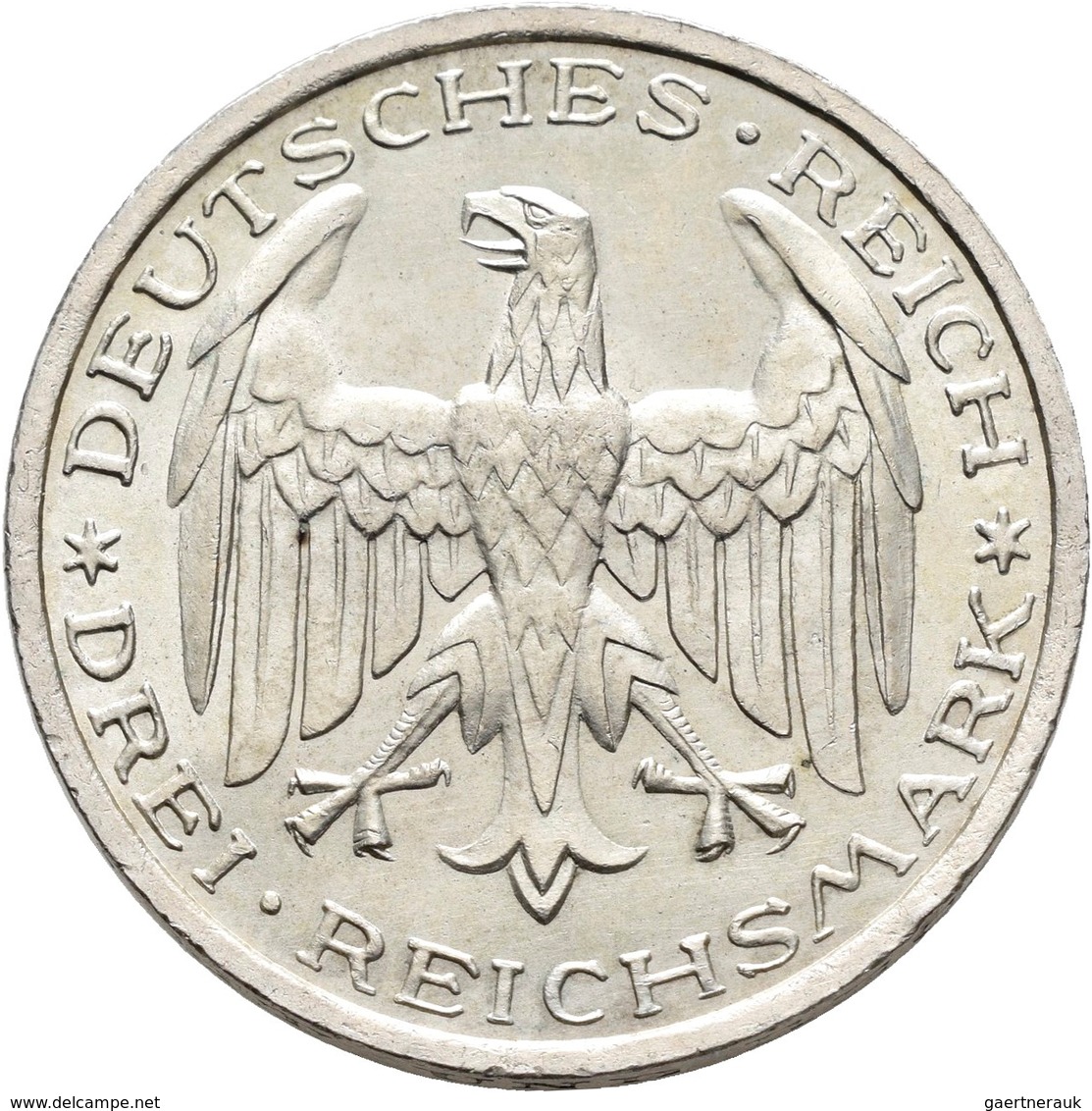 Weimarer Republik: 3 Reichsmark 1927 A, Universität Marburg, Jaeger 330, Vorzüglich. - Andere & Zonder Classificatie