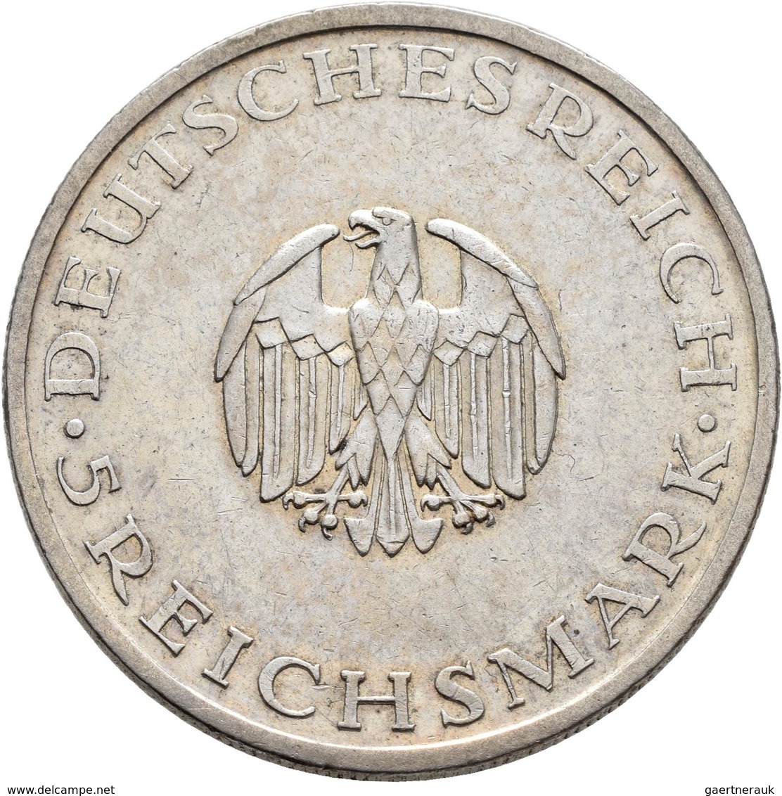 Weimarer Republik: 5 Reichsmark 1929 G, Lessing, Jaeger 336, + 3 Reichsmark 1929 A, Lessing, Jaeger - Andere & Zonder Classificatie