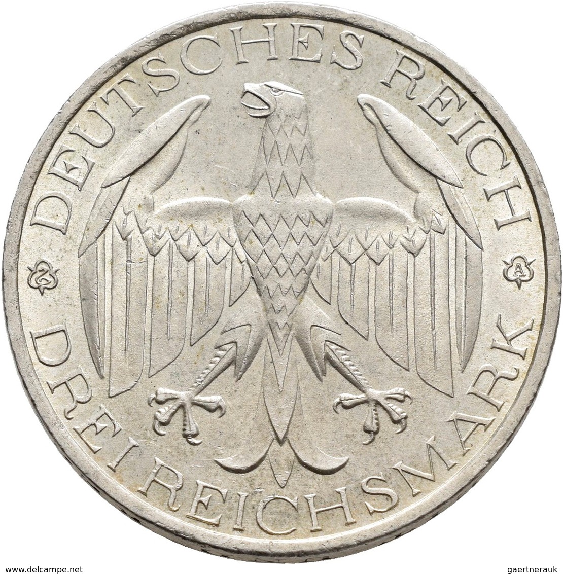 Weimarer Republik: 3 Reichsmark 1929 A, Waldeck, Jaeger 337, Vorzüglich. - Andere & Zonder Classificatie