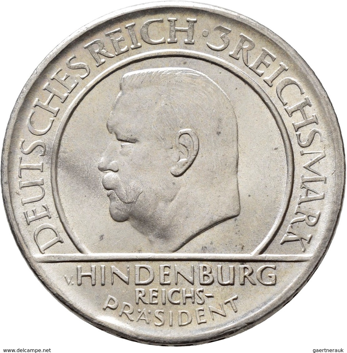 Weimarer Republik: Lot 2 Münzen: 3 Reichsmark 1929 F, Schwurhand, Jaeger 340, Sehr Schön + 5 Reichsm - Sonstige & Ohne Zuordnung