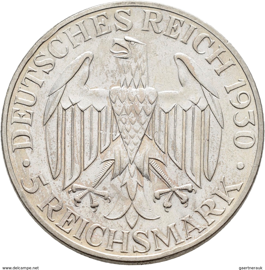 Weimarer Republik: Lot 2 Stück; 5 Reichsmark 1930 A Sowie 3 Reichsmark 1930 A Zeppelin, Jaeger 342, - Andere & Zonder Classificatie