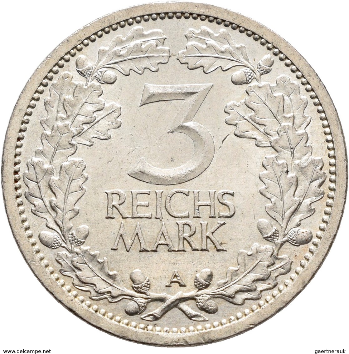 Weimarer Republik: 3 Reichsmark 1931 A, Kursmünze, Jaeger 349, Kratzer, Sehr Schön - Vorzüglich. - Andere & Zonder Classificatie