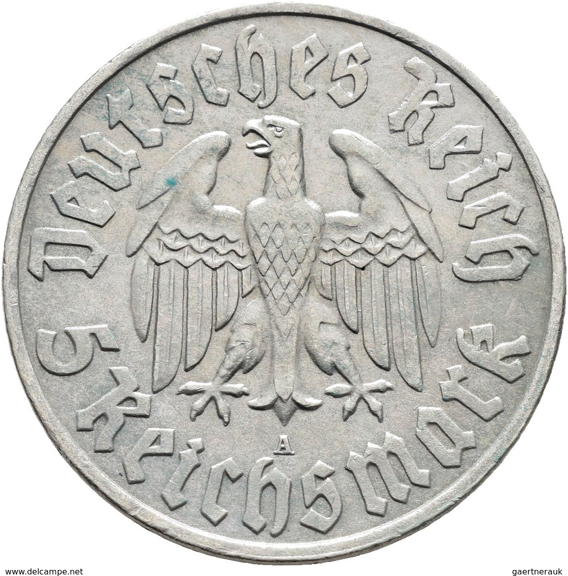 Drittes Reich: Lot 2 Münzen: 2 Reichsmark 1933 A, Luther, Jaeger 352, Sehr Schön Und 5 Reichsmark 19 - Andere & Zonder Classificatie