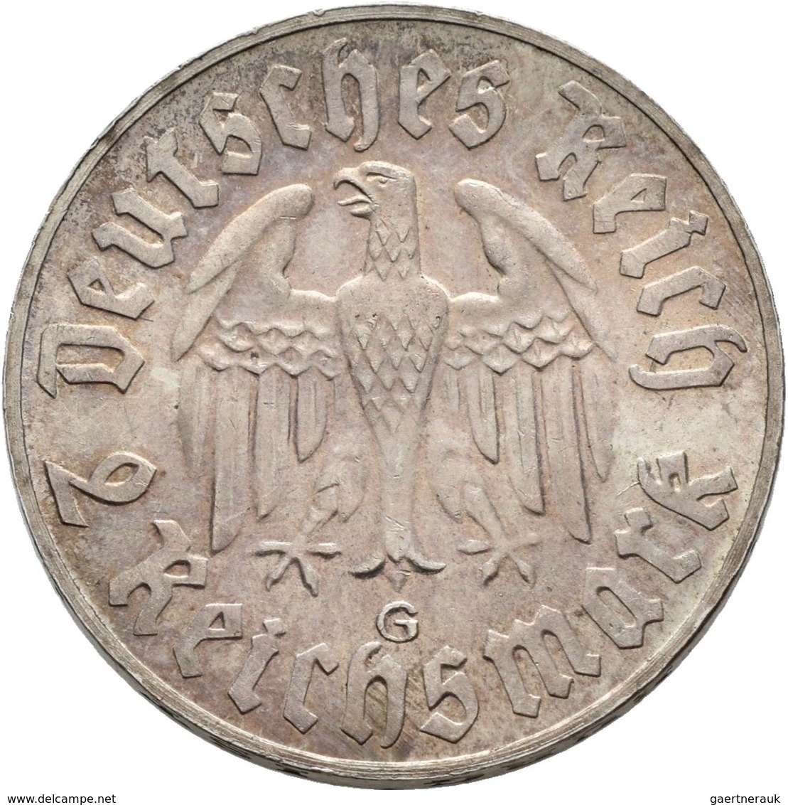 Drittes Reich: Lot 2 Stück; 5 Reichsmark 1933 G Und 2 Reichsmark 1933 G, Martin Luther, Jaeger 352,3 - Autres & Non Classés