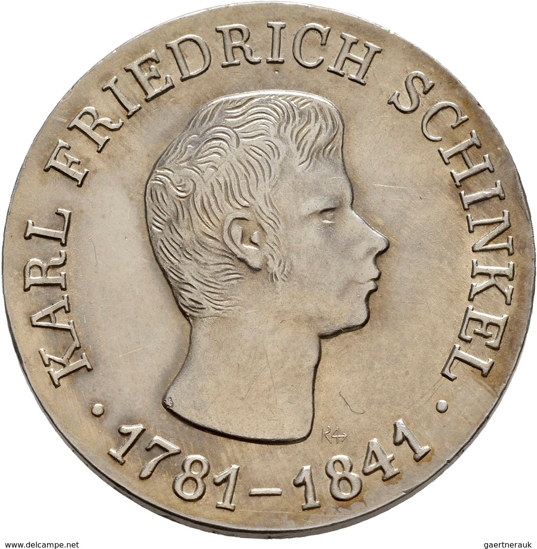 DDR: 10 Mark 1966, Karl Friedrich Schinkel, Jaeger 1517, Min. Kratzer, Fast Stempelglanz. - Autres & Non Classés