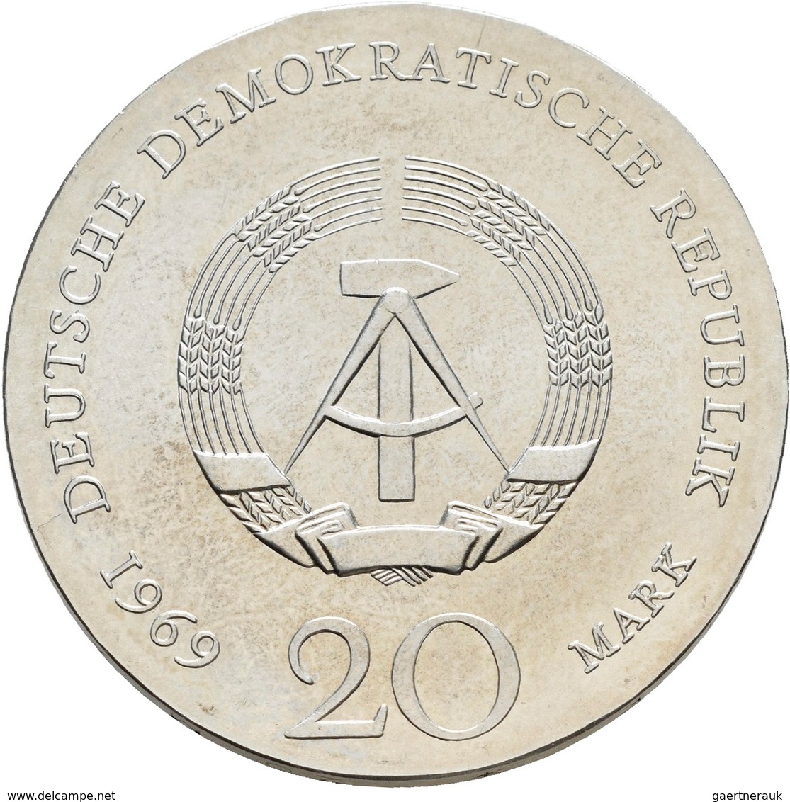 DDR: 20 Mark 1969, Johann Wolfgang Von Goethe, Jaeger 1525, Stempelglanz. - Autres & Non Classés