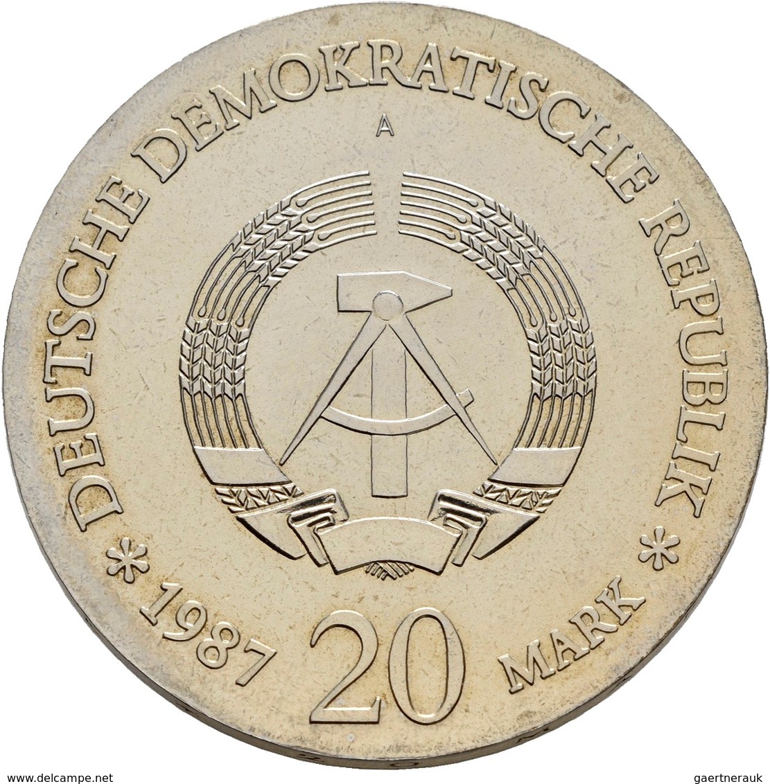 DDR: 20 Mark 1987, Stadtsiegel Berlin, Jaeger 1617, Stempelglanz. - Autres & Non Classés