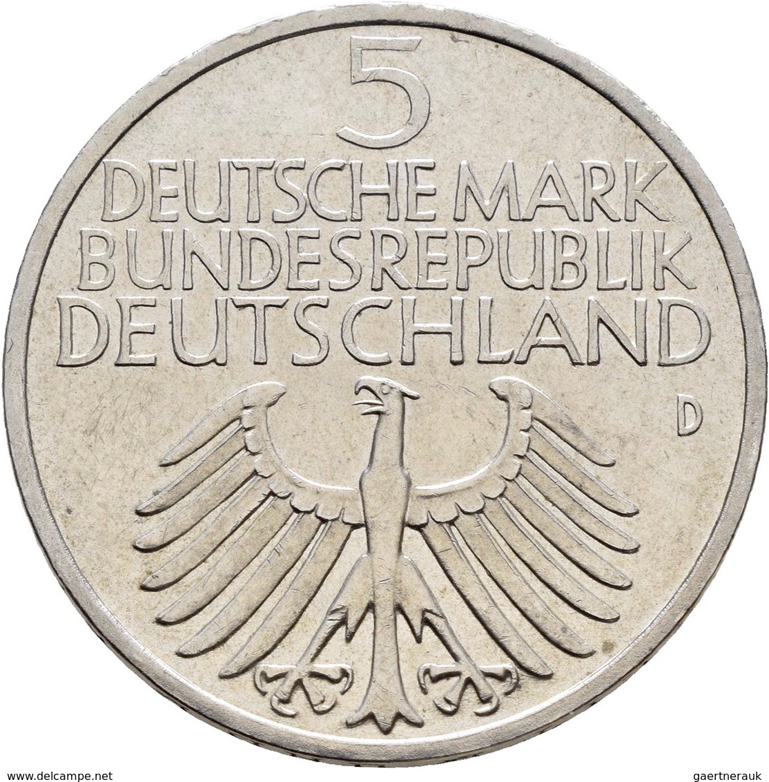 Bundesrepublik Deutschland 1948-2001: 5 DM 1952 D, Germanisches Museum, Jaeger 388, Feine Kratzer, R - Andere & Zonder Classificatie