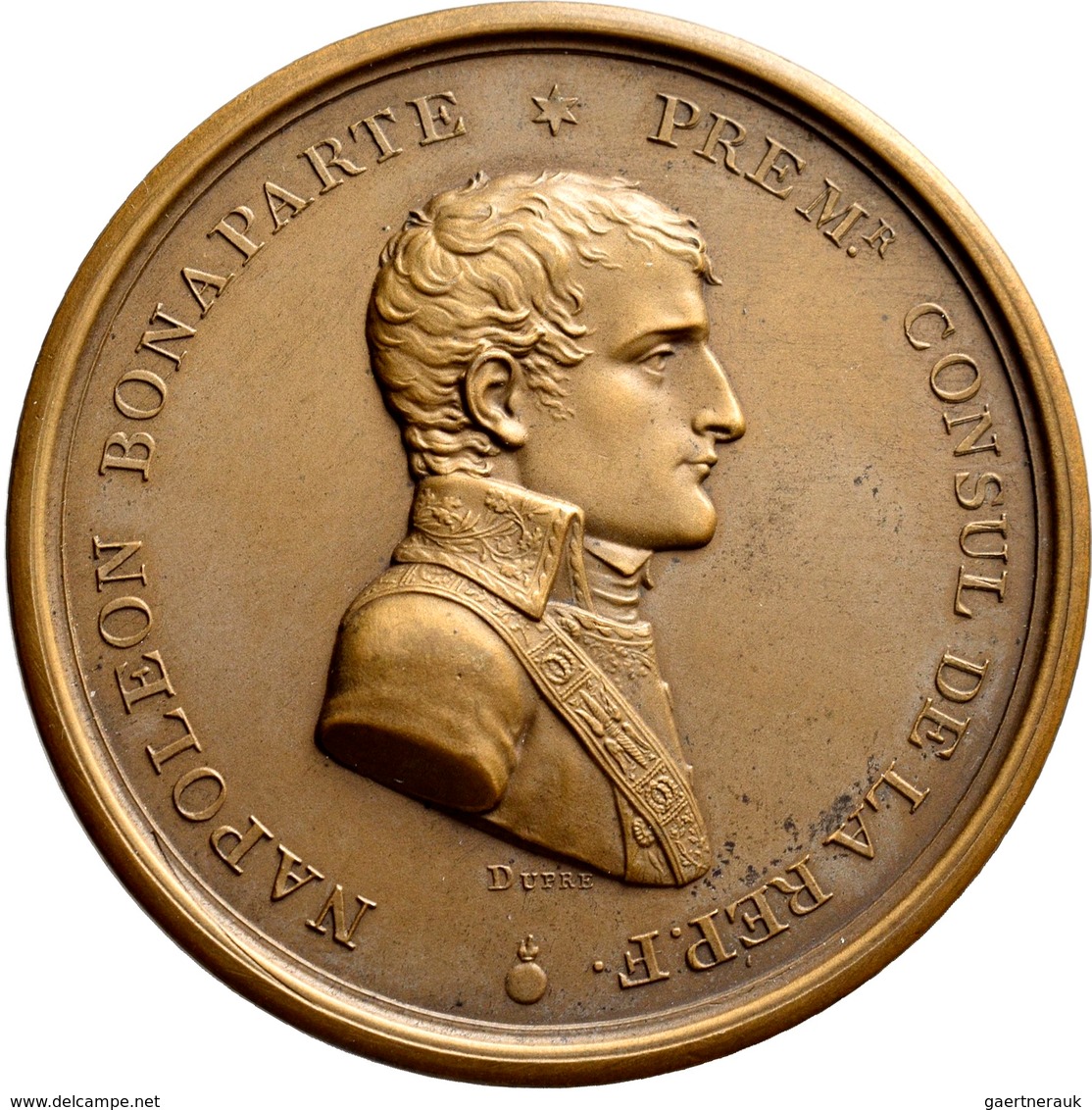 Medaillen Alle Welt: Fankreich, Napoleon I. Bonaparte 1804-1814, 1815: Bronzemedaille 1803 V.Dupre, - Zonder Classificatie