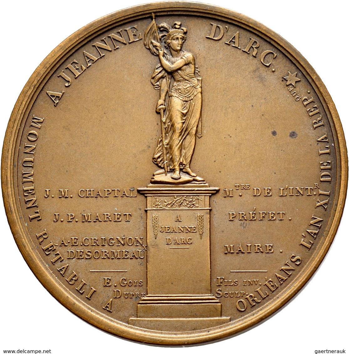 Medaillen Alle Welt: Fankreich, Napoleon I. Bonaparte 1804-1814, 1815: Bronzemedaille 1803 V.Dupre, - Non Classés