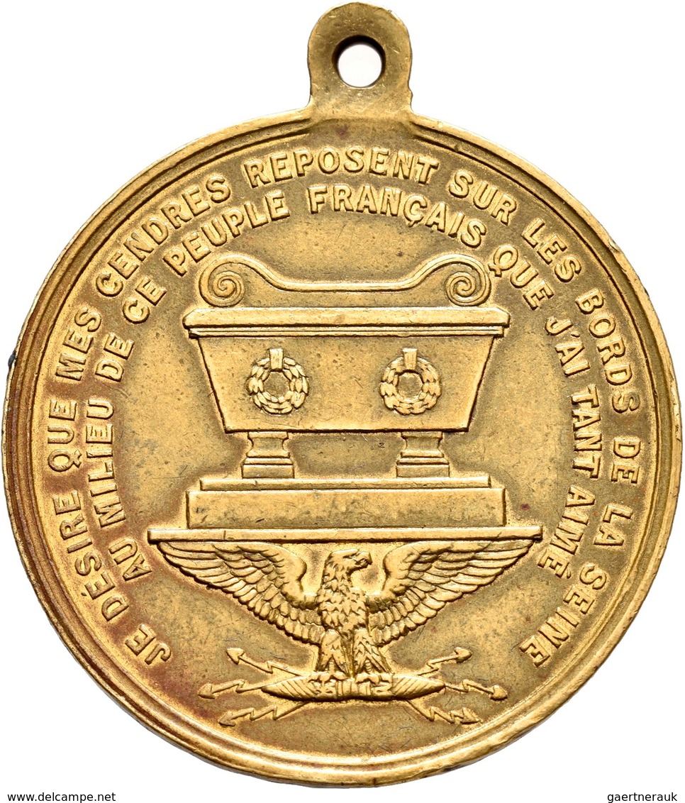 Medaillen Alle Welt: Frankreich, Napoleon I. 1804-1814: Messingmedaille O. J., Auf Seinen Tod. Av: N - Ohne Zuordnung