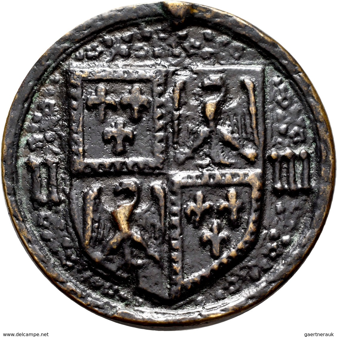 Medaillen Alle Welt: Italien-Ferrara, Niccolo III. D'Este 1383-1441: Bronzegussmedaille O. J. Von Am - Non Classés