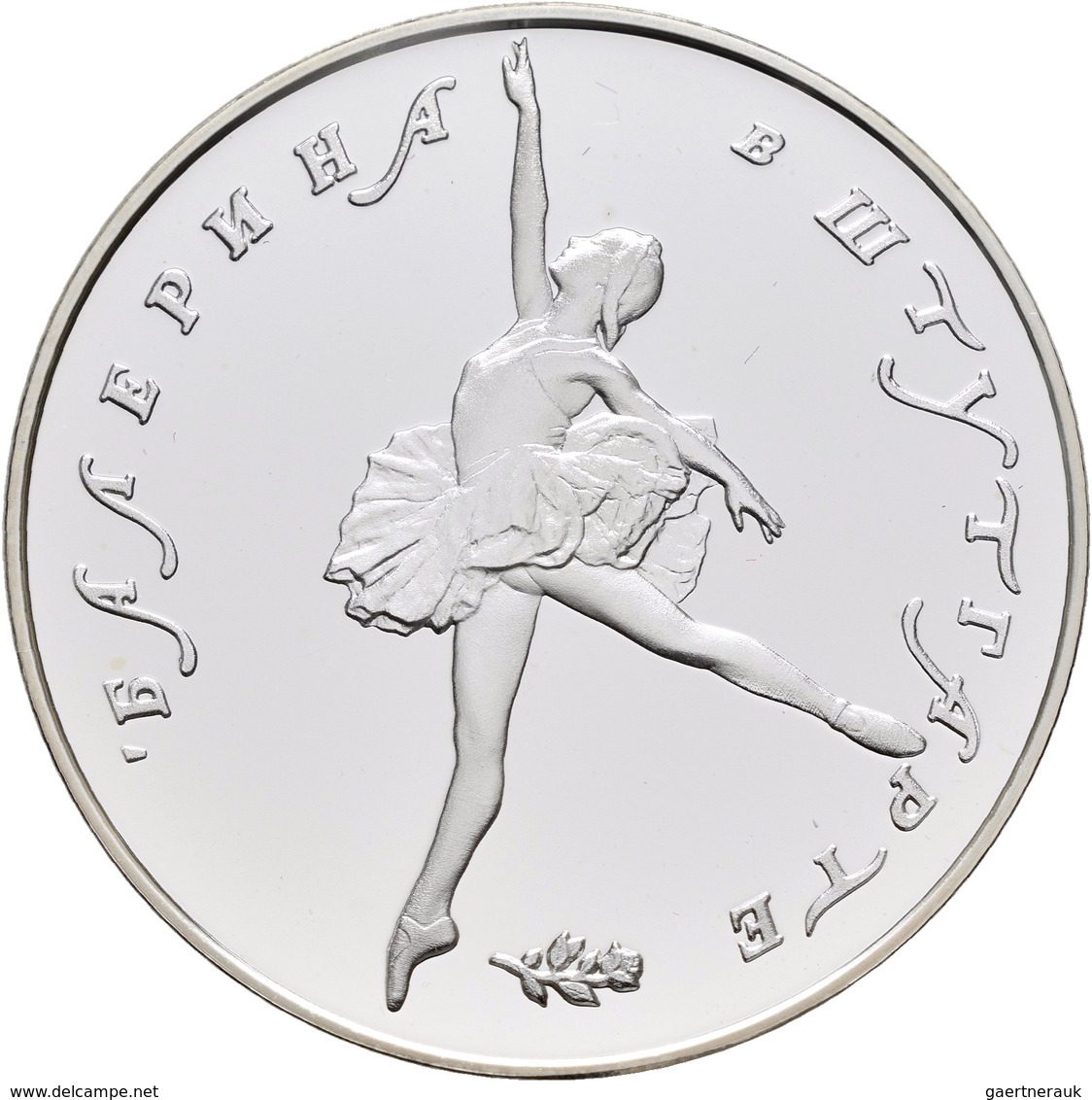 Medaillen Alle Welt: Russland: Silbermedaille 1993 - Ballerina, 1 Unze Fein, Auflage: 1.000 Exemplar - Ohne Zuordnung