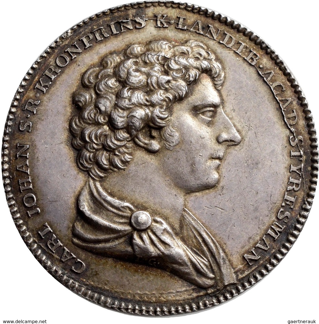 Medaillen Alle Welt: Schweden, Karl XIV. 1818-1844: Silberne Preismedaille O. J. (1810-1818), Stempe - Zonder Classificatie