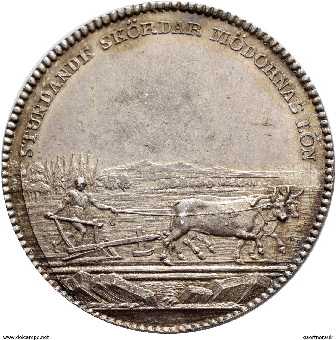 Medaillen Alle Welt: Schweden, Karl XIV. 1818-1844: Silberne Preismedaille O. J. (1810-1818), Stempe - Zonder Classificatie