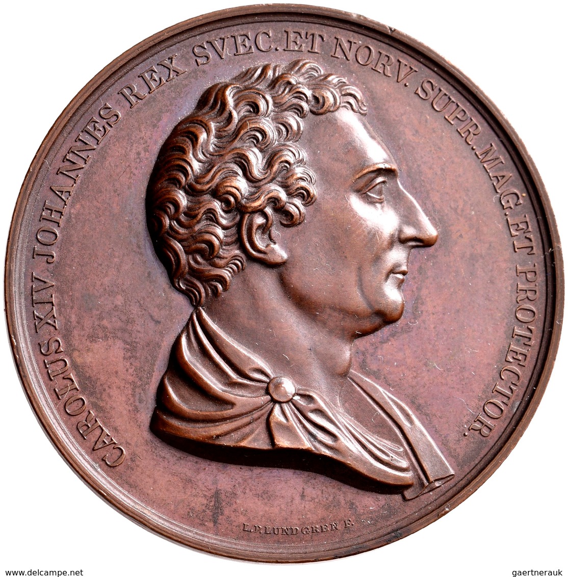 Medaillen Alle Welt: Schweden: Karl XIV. Johann, (Karl III. Johann In Norwegen), 1818-1844: Bronze-G - Ohne Zuordnung