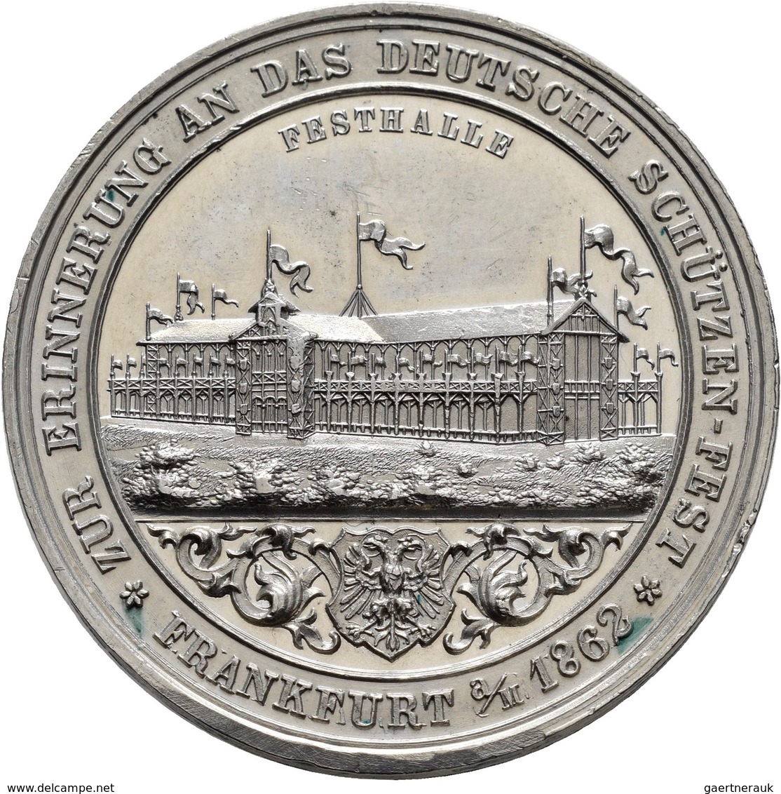 Medaillen Deutschland: 1. Deutsches Bundes Schießen 1862 In Frankfurt A.M.: Lot 4 Medaillen; Silberm - Autres & Non Classés