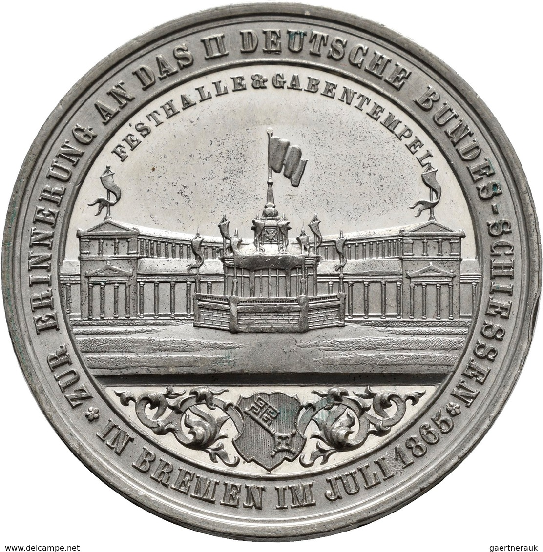 Medaillen Deutschland: 2. Deutsches Bundes Schießen 1862 In Bremen: Lot 2 Medaillen, Gedenktaler 186 - Autres & Non Classés
