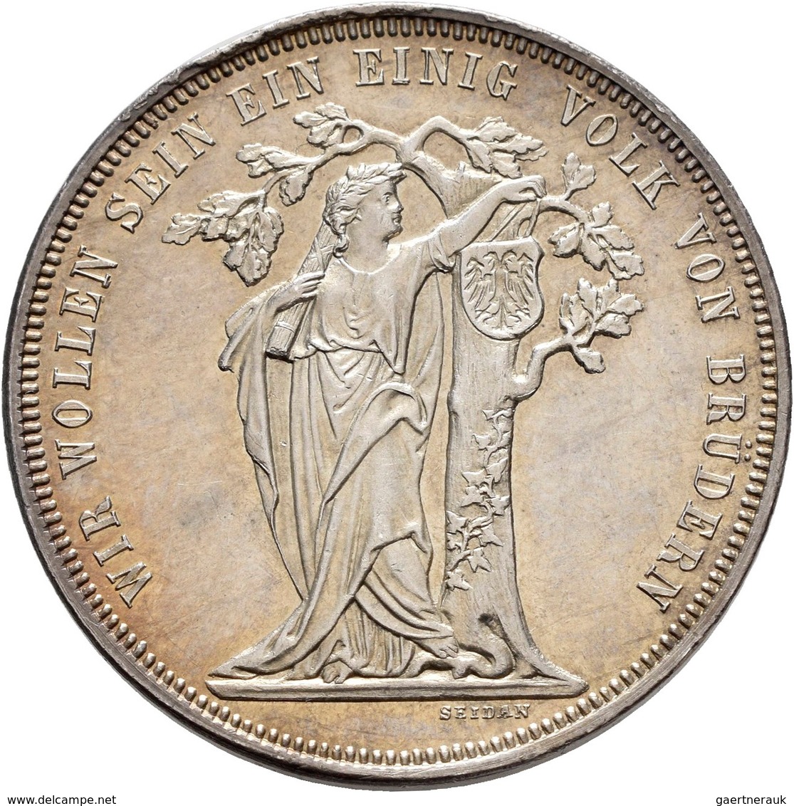 Medaillen Deutschland: 3. Deutsches Bundes-Schießen 1868 In Wien: Feintaler 1868 (v. Seidan), 33 Mm, - Autres & Non Classés