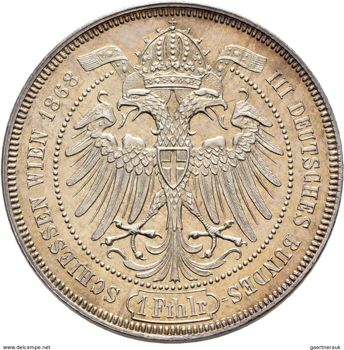 Medaillen Deutschland: 3. Deutsches Bundes-Schießen 1868 In Wien: Feintaler 1868 (v. Seidan), 33 Mm, - Andere & Zonder Classificatie