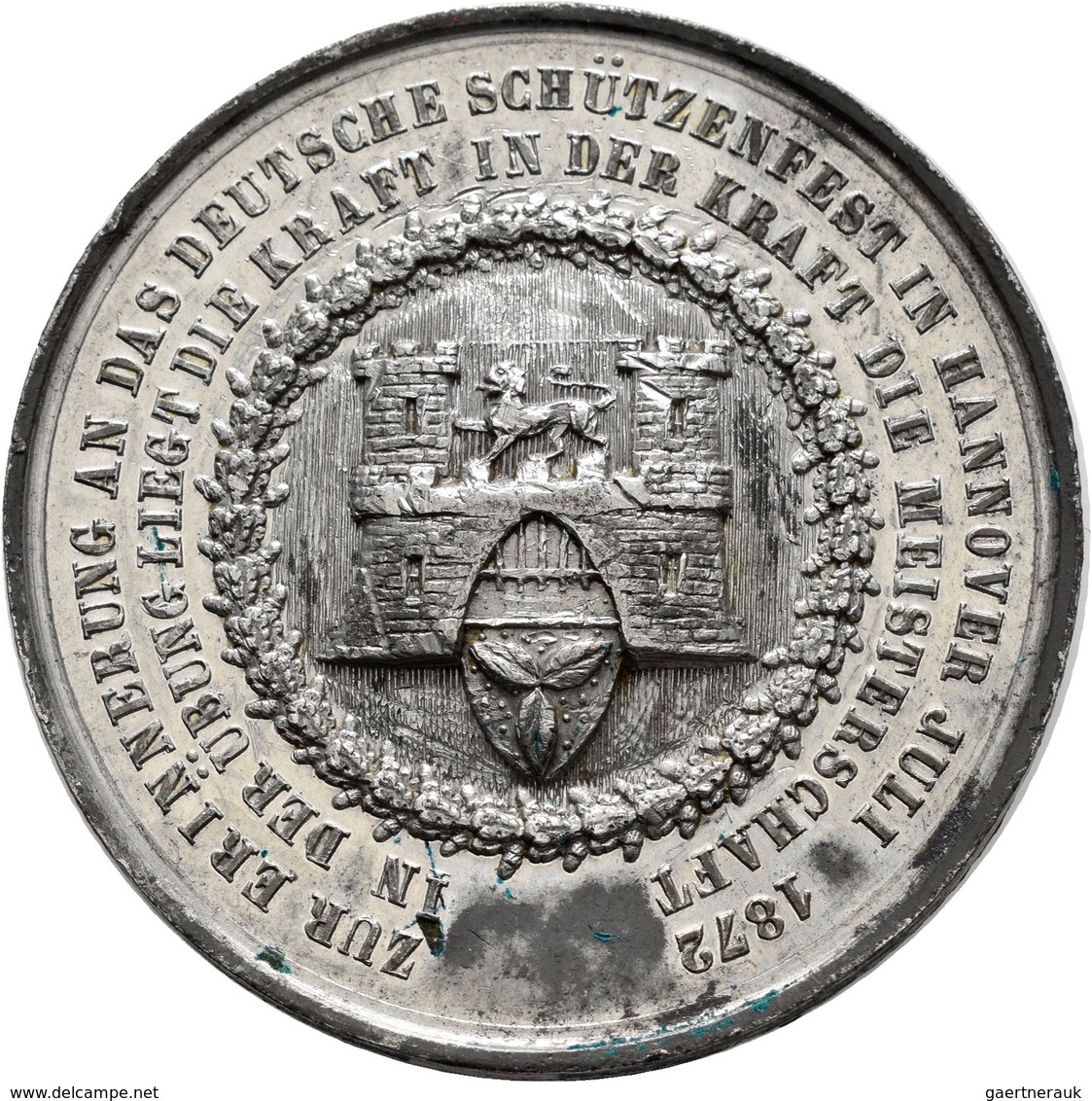 Medaillen Deutschland: 4. Deutsches Bundes-Schießen 1872 In Hannover: Lot 2 Medaillen; Feinsilbermed - Sonstige & Ohne Zuordnung