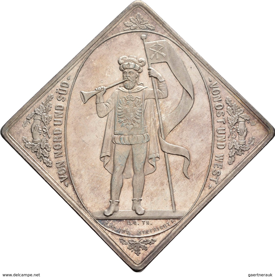 Medaillen Deutschland: 8. Deutsches Bundes-Schießen 1884 In Leipzig: Lot 2 Medaillen; Silberklippe 1 - Andere & Zonder Classificatie