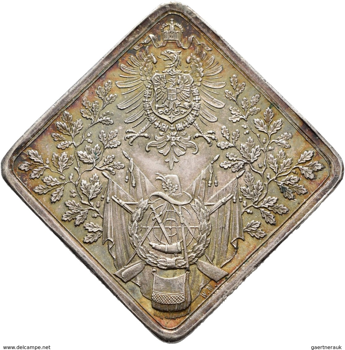 Medaillen Deutschland: 8. Deutsches Bundes-Schießen 1884 In Leipzig: Lot 2 Medaillen; Silberklippe 1 - Sonstige & Ohne Zuordnung