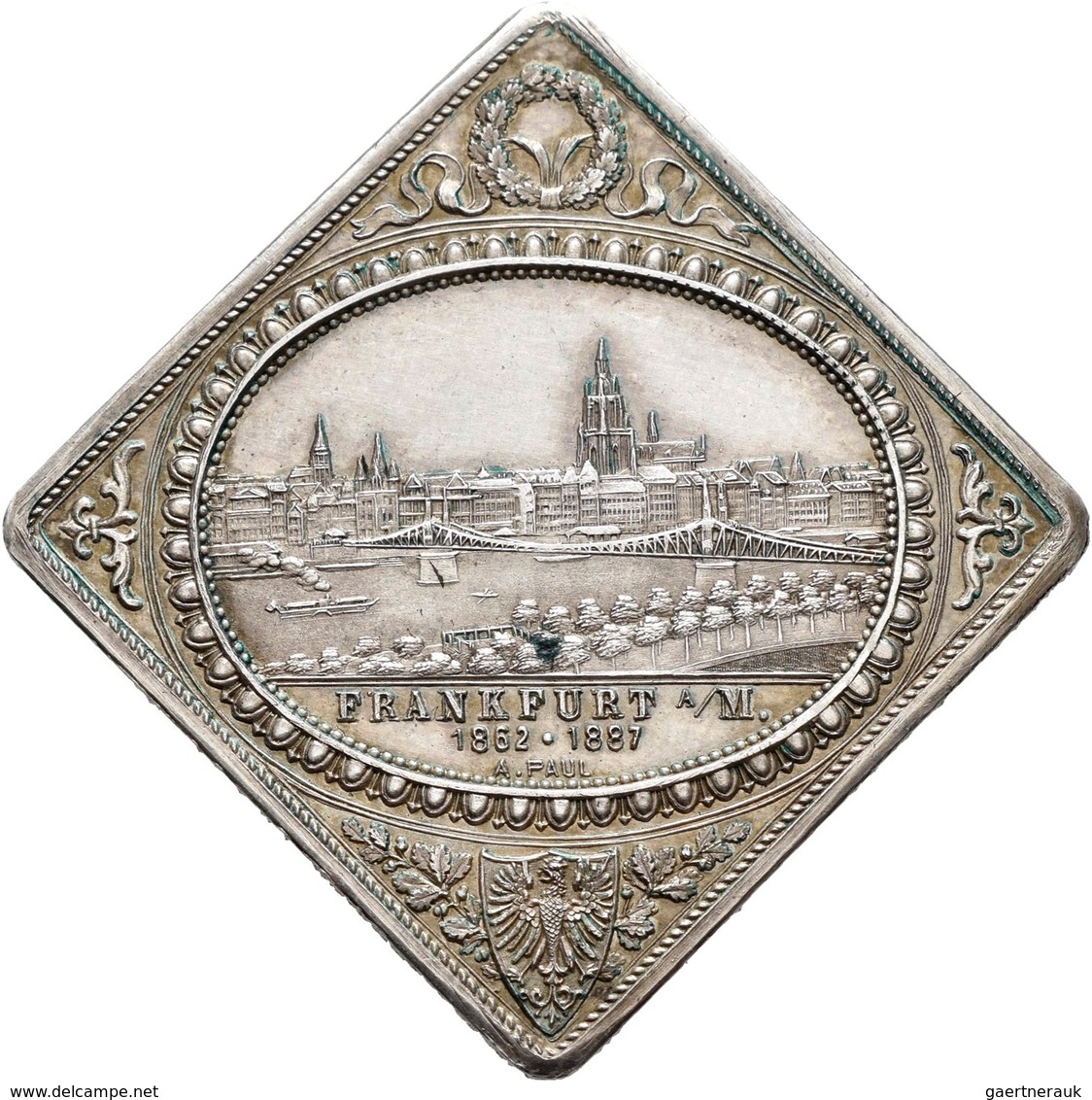 Medaillen Deutschland: 9. Deutsches Bundes-Schießen 1887 In Frankfurt A.M.: Lot 6 Medaillen; Silberm - Sonstige & Ohne Zuordnung