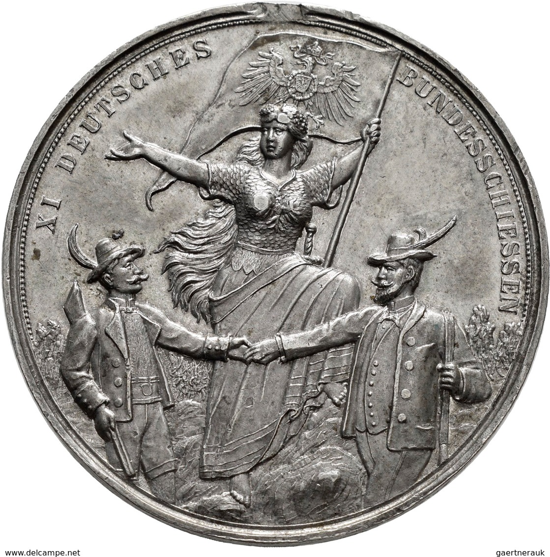 Medaillen Deutschland: 11. Deutsches Bundes-Schießen 1894 In Mainz: Lot 2 Medaillen; Silbermedaille - Sonstige & Ohne Zuordnung