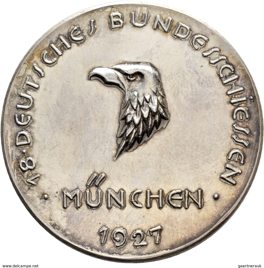 Medaillen Deutschland: 18. Deutsches Bundes-Schießen 1927 In München.: Lot 3 Medaillen; 2 X Silberme - Autres & Non Classés