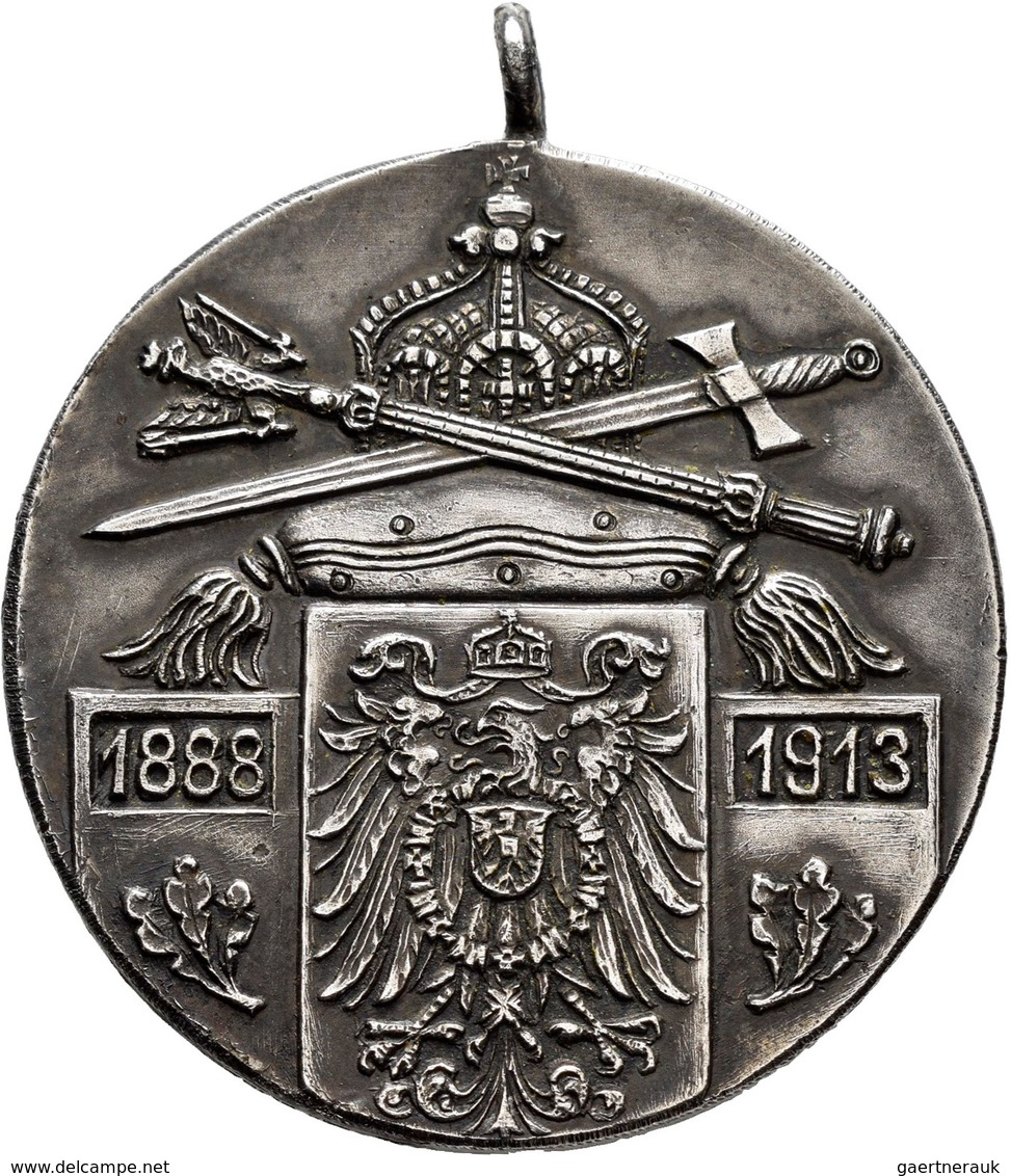 Medaillen Deutschland: Brandenburg-Preussen, Wilhelm II. 1888-1918: Silbermedaille 1913, Unsigniert, - Sonstige & Ohne Zuordnung