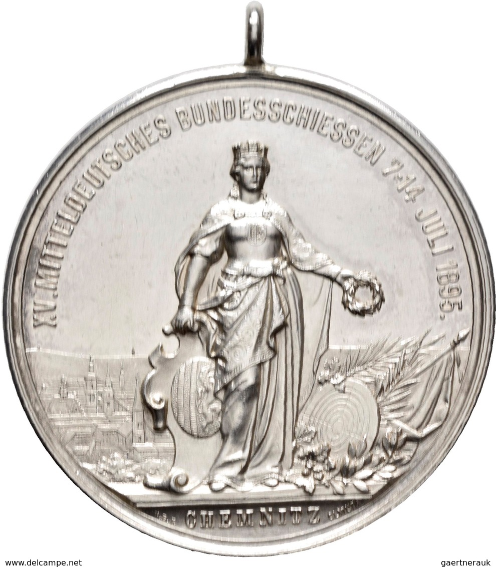Medaillen Deutschland: Chemnitz: Silbermedaille 1895, Stempel Von Karl Schäfer, Geprägt Bei Mayer & - Andere & Zonder Classificatie