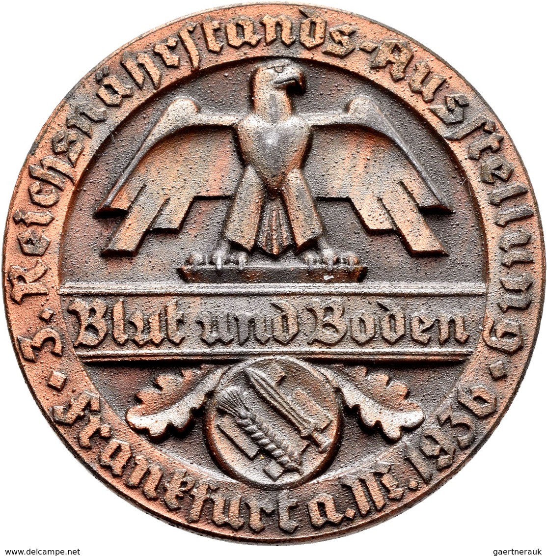 Medaillen Deutschland: Drittes Reich: Bronzierte Zinkgussmedaille 1936, Der 3. Reichsnährstands-Auss - Andere & Zonder Classificatie