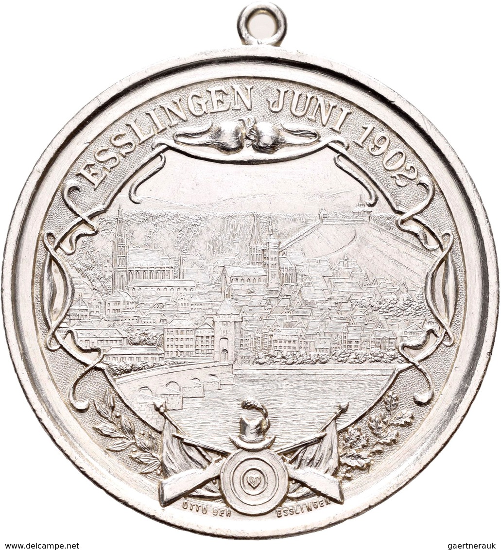 Medaillen Deutschland: Esslingen A.N.: Silbermedaille 1902, Von Otto Beh, Esslingen, Auf Das 18. Wür - Andere & Zonder Classificatie