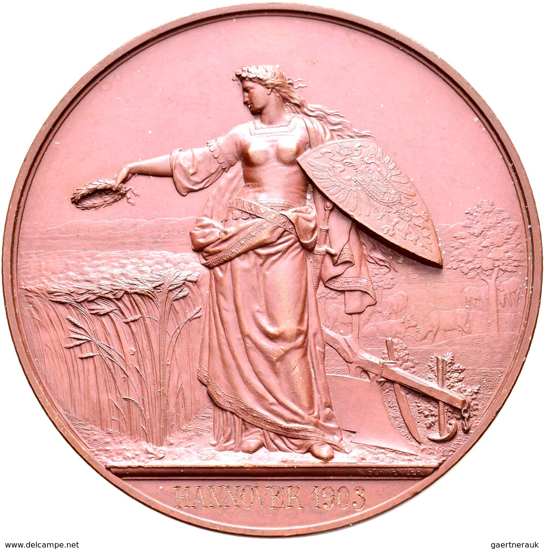 Medaillen Deutschland: Hannover: Lot 3 Stück; Bronzene Prämienmedaille O.J. (Gravur 1903,1914 (2x)) - Sonstige & Ohne Zuordnung