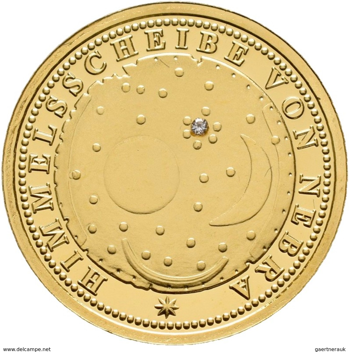 Medaillen Deutschland: Himmelsscheibe Von Nebra: 3,5 G 999/1000 Medaille Mit Dem Motiv Der Himmelssc - Autres & Non Classés