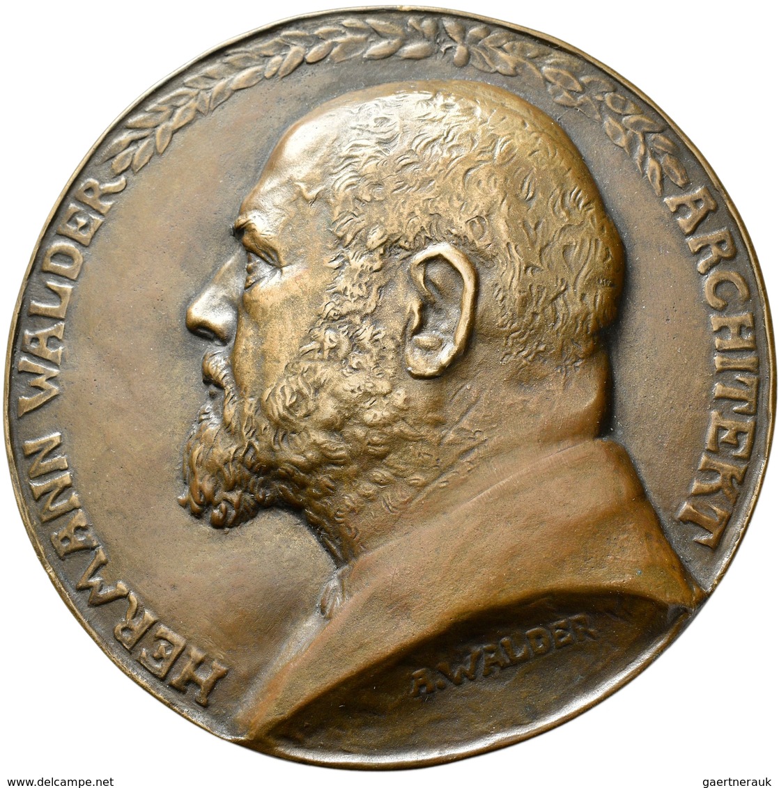 Medaillen Deutschland: Karlsruhe: Bronzegußmedaille 1917 Von A. Walder, Auf Den 70. Geburtstag Des K - Andere & Zonder Classificatie