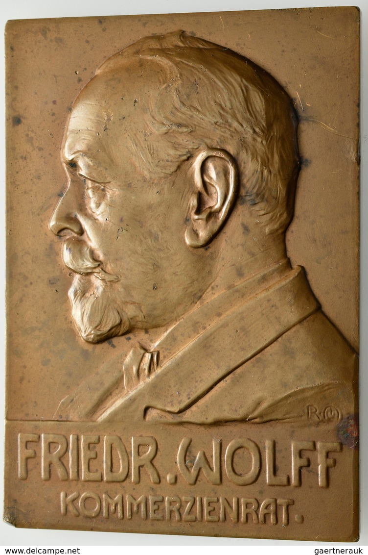 Medaillen Deutschland: Karlsruhe: Bronzeplakette 1907, Von Rudolph Mayer, Pforzheim, Auf Das 50-jähr - Sonstige & Ohne Zuordnung