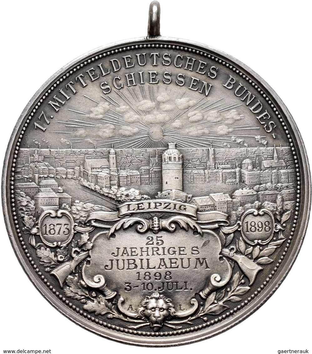 Medaillen Deutschland: Leipzig, Silbermedaille 1898 Von Lehnert, Geprägt Bei Mayer & Wilhelm, Stuttg - Sonstige & Ohne Zuordnung