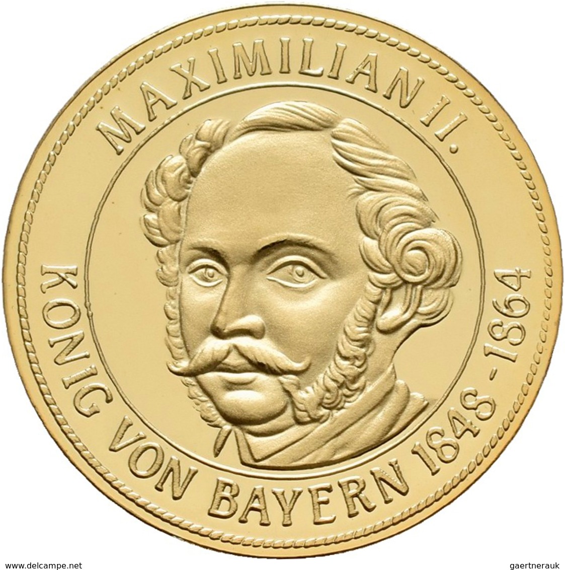 Medaillen Deutschland - Personen: Medaillenset Bayerische Könige: 6 X 1/10 OZ, 585/1000 Gold Im Gesa - Andere & Zonder Classificatie