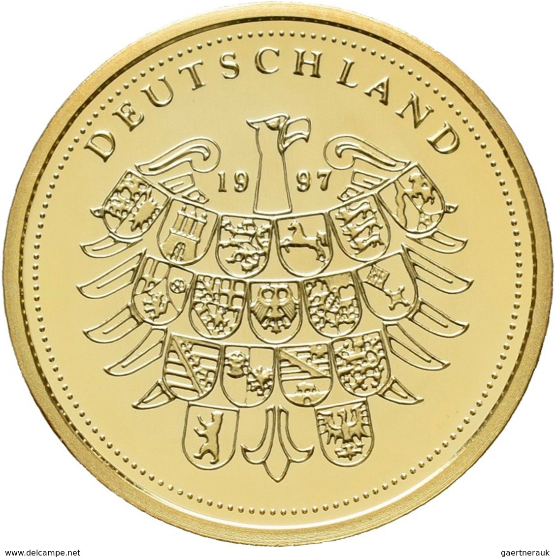 Medaillen Deutschland - Personen: Medaillenset 10 DM Entwürfe 1997: 3 X 3,5 G, 585/1000 Gold Im Gesa - Autres & Non Classés
