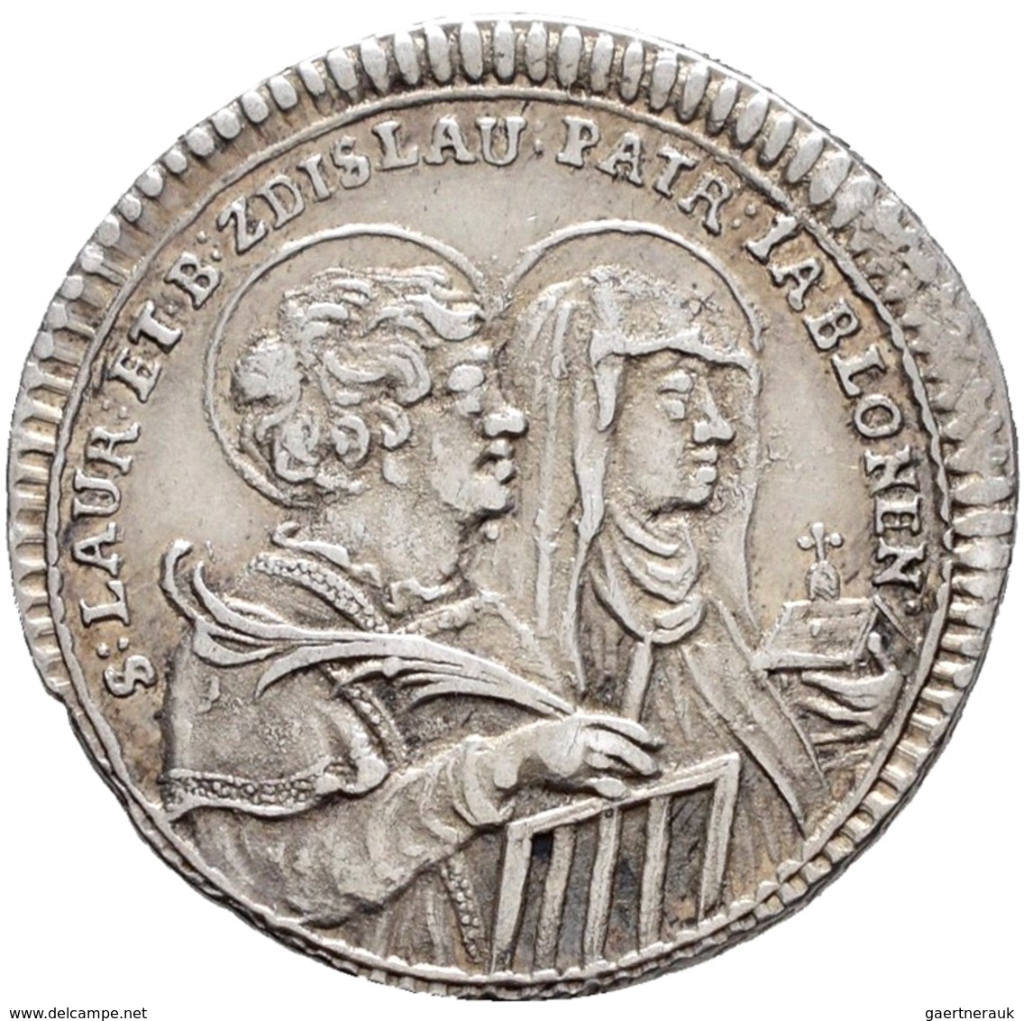 Medaillen - Religion: Böhmen Königreich, Jablonné V Podještědí (Deutsch Gabel): Kleine Silbermedaill - Ohne Zuordnung